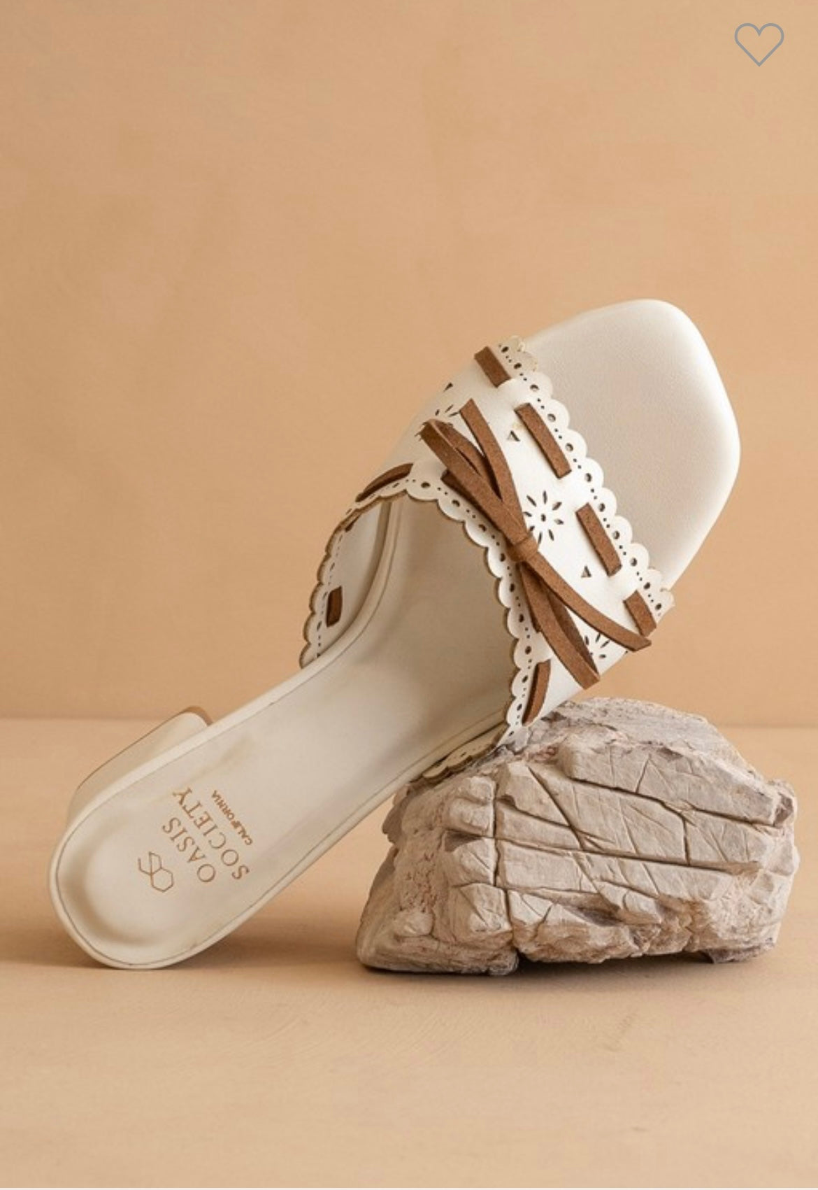 White Sweet Low Heel Sandals