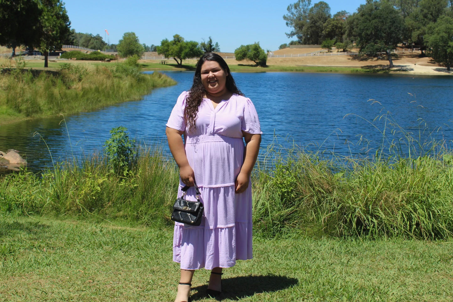 Lavender Blossom Layered Maxi Dress