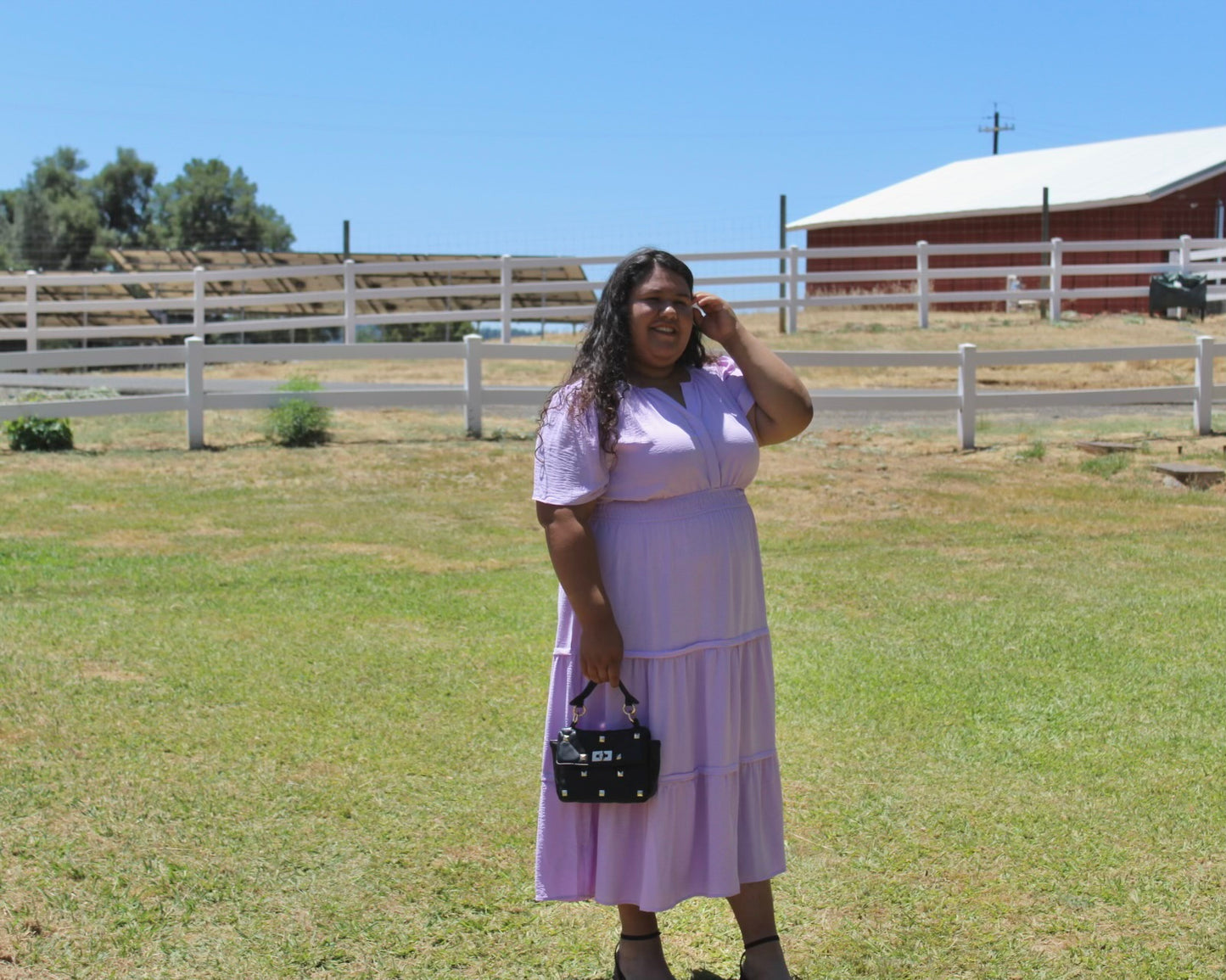 Lavender Blossom Layered Maxi Dress