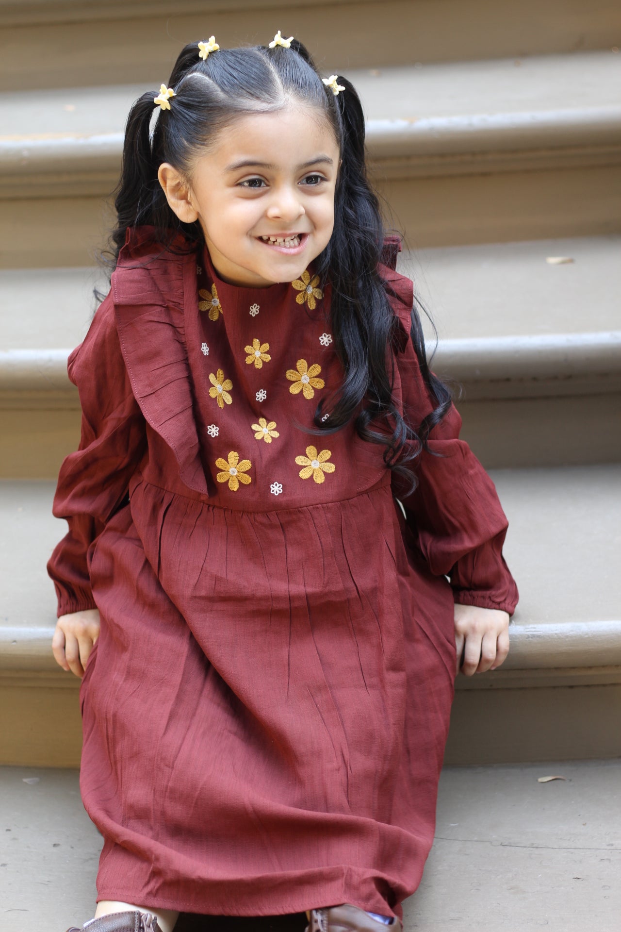 Golden Petals Dress