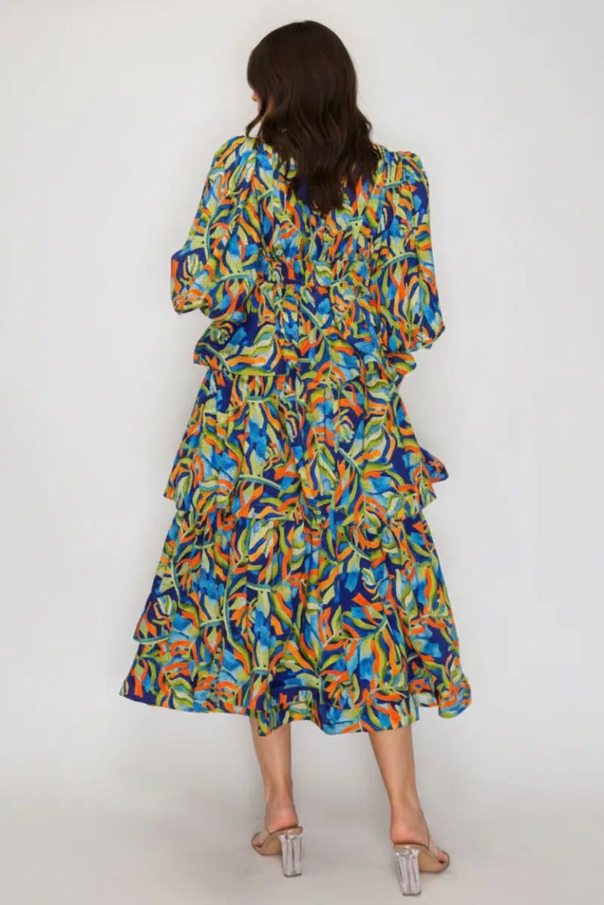 Round Neck Ruffle Midi Dress *Pre Order*