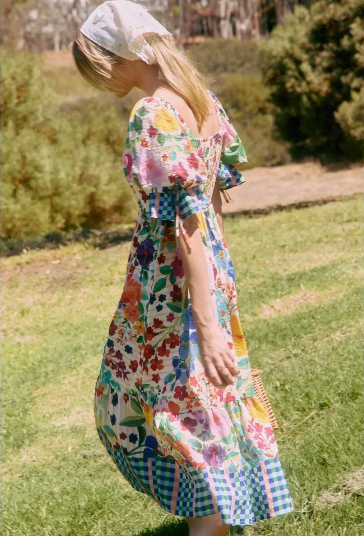 Garden printed midi dress