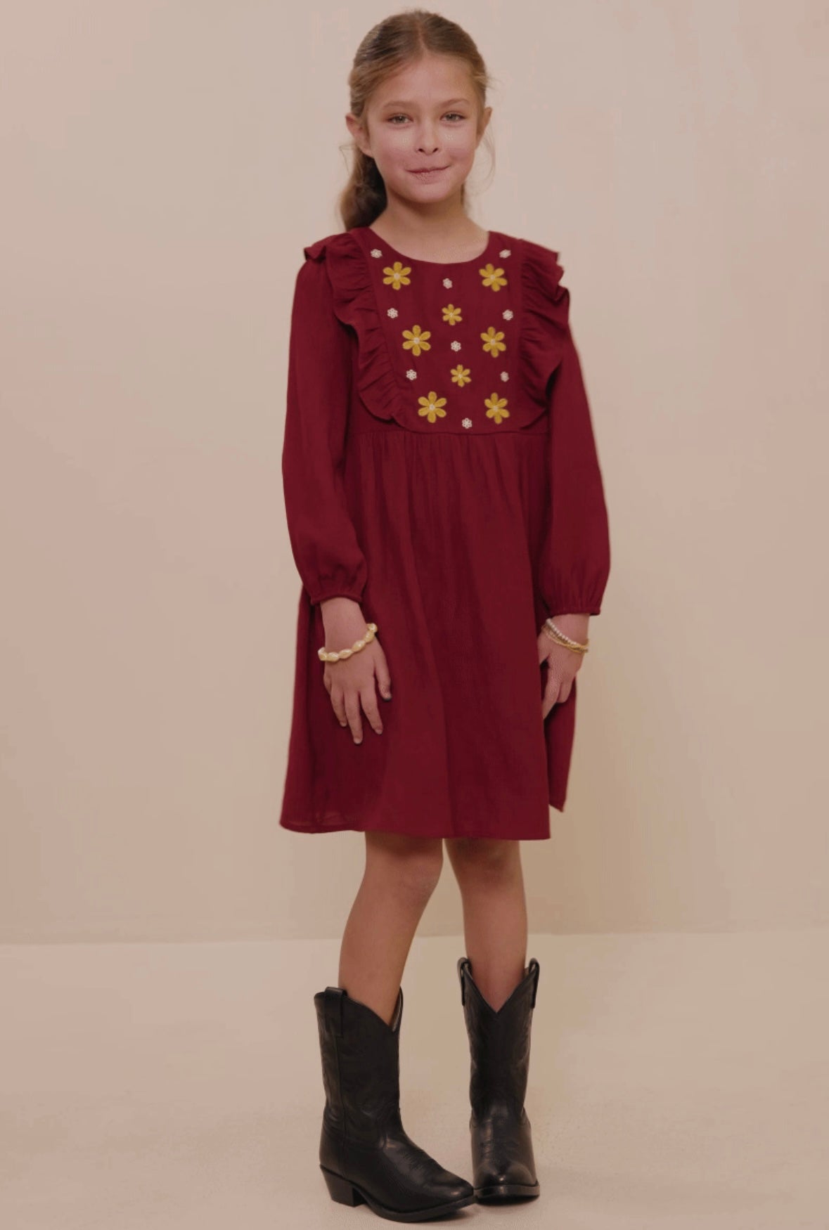 Golden Petals Dress