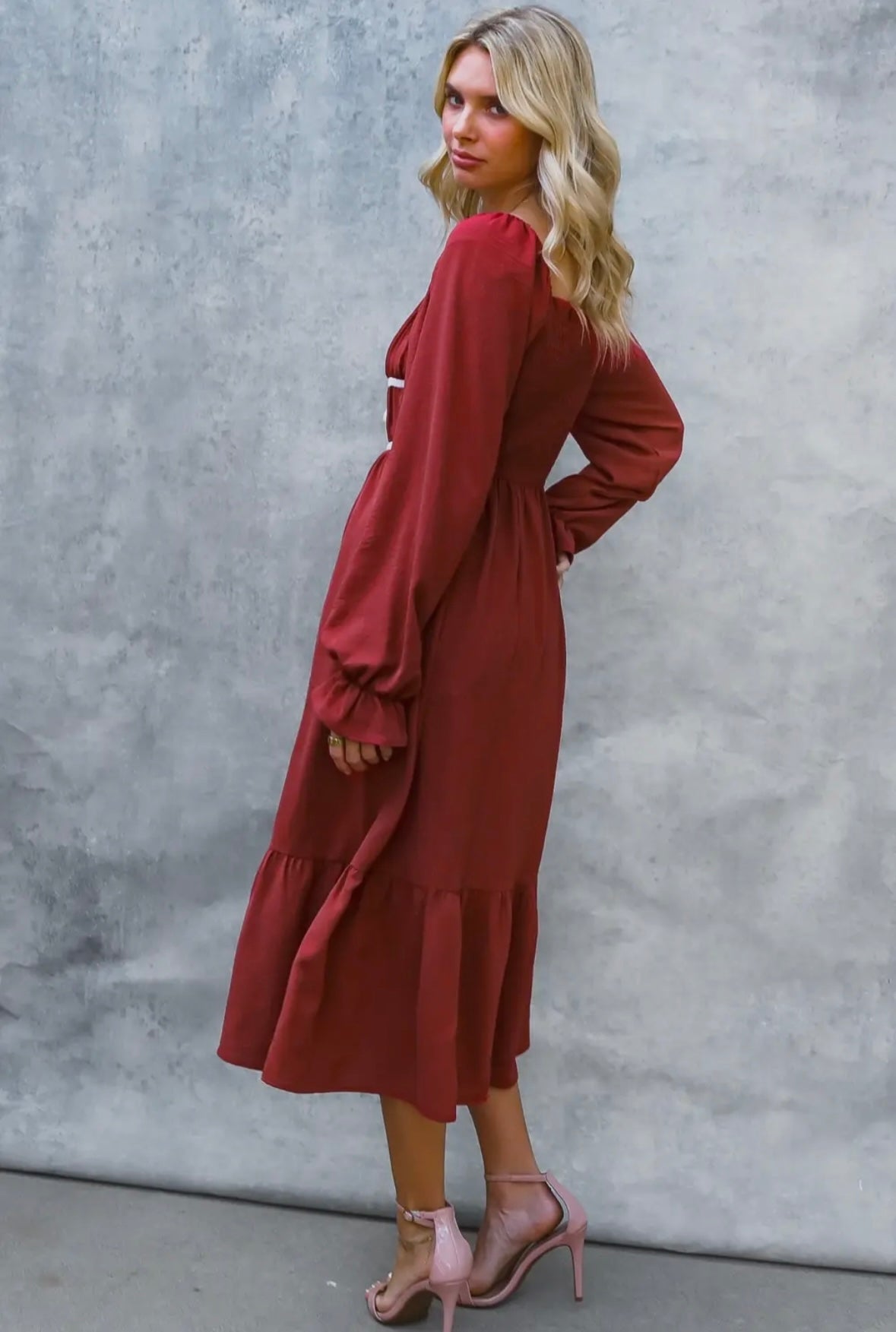 Harvest Rose Midi Dress