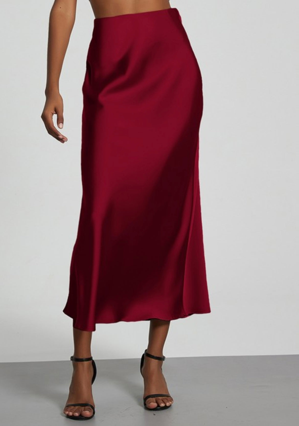 Merry Satin Slimming A-Line Skirt