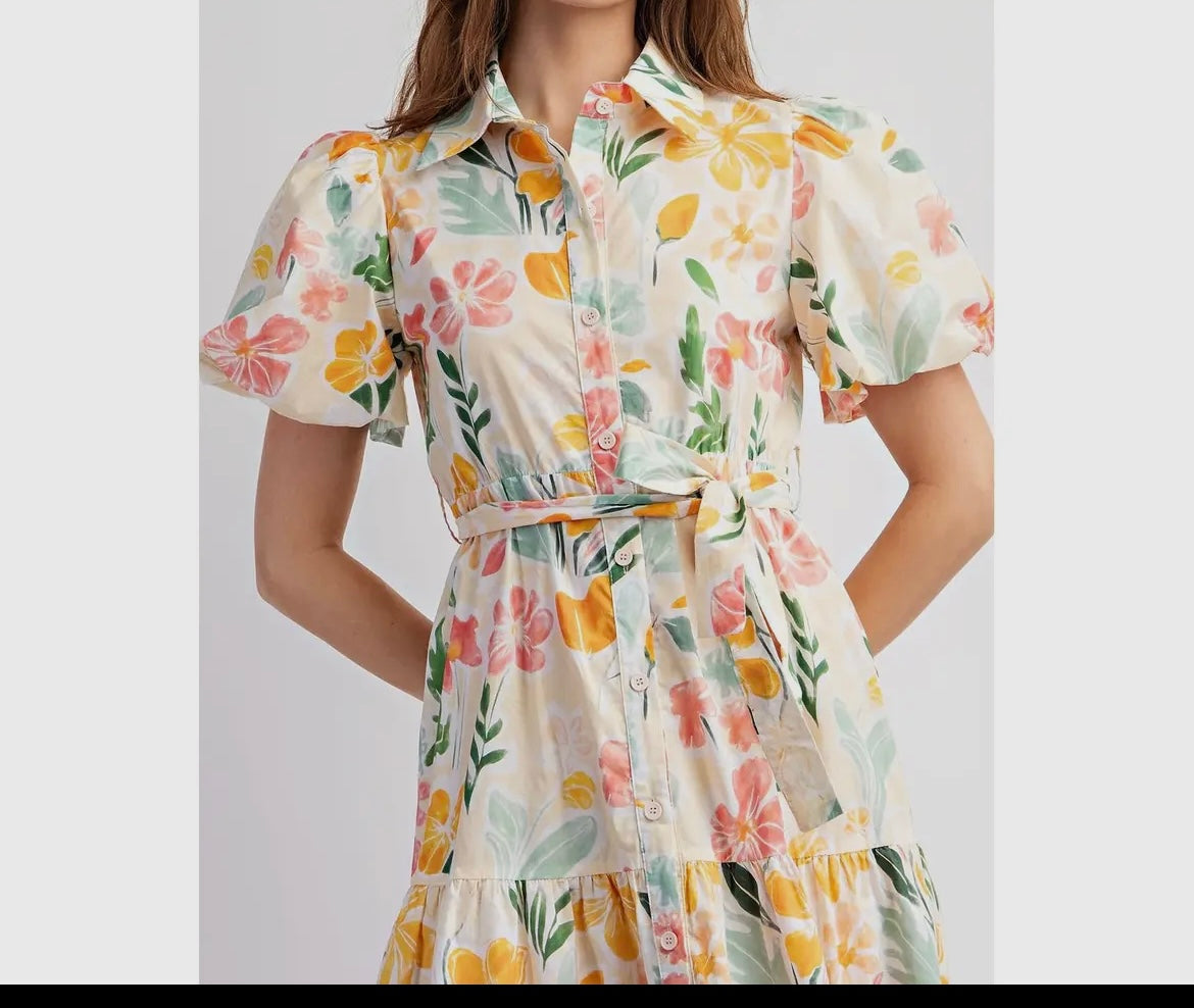 Cotton Floral Maxi Dress