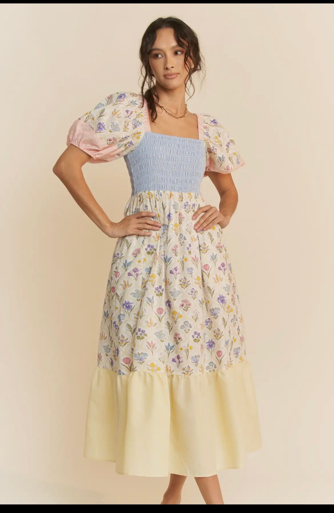 Giselle Floral Sleeve Dress