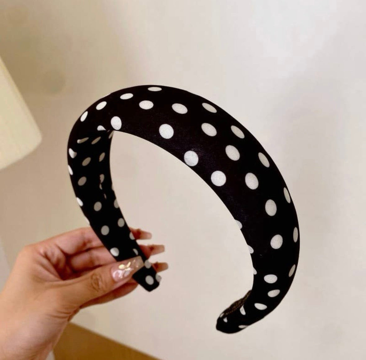 Polka Dot Puffed Headband
