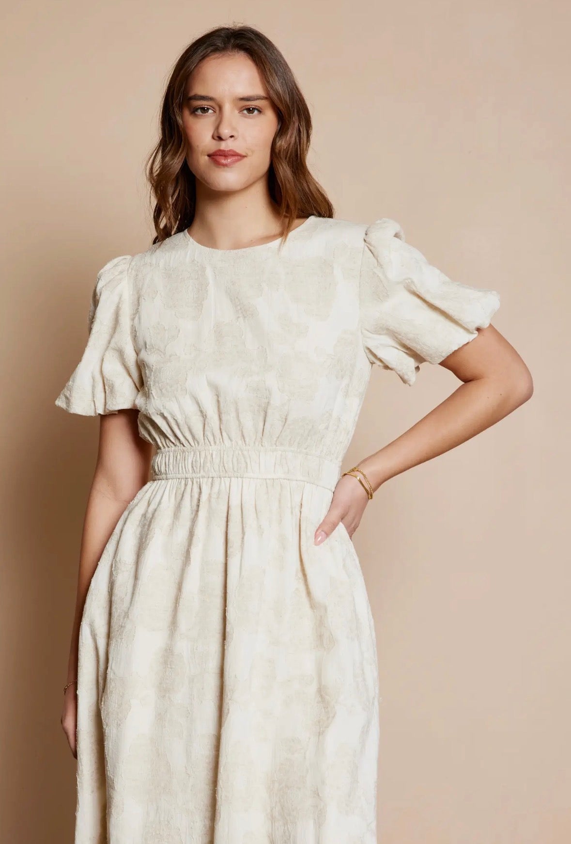 Floral Jacquard Dress