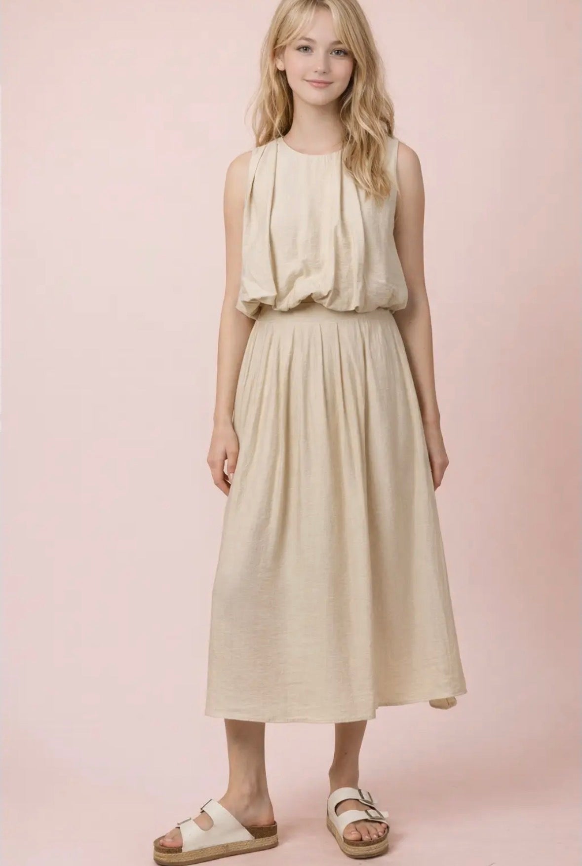 Pleated Bubble Midi Set