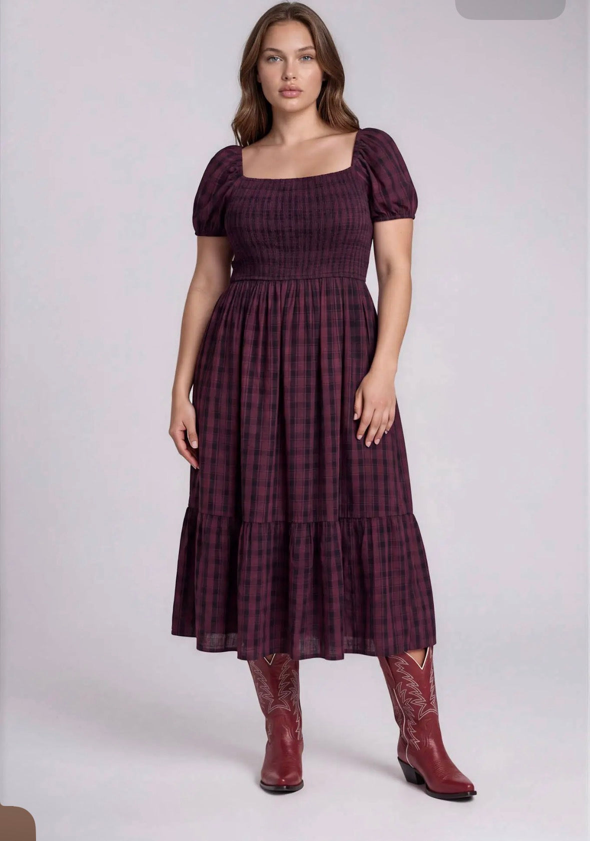 Harvest Moon Plaid Dress