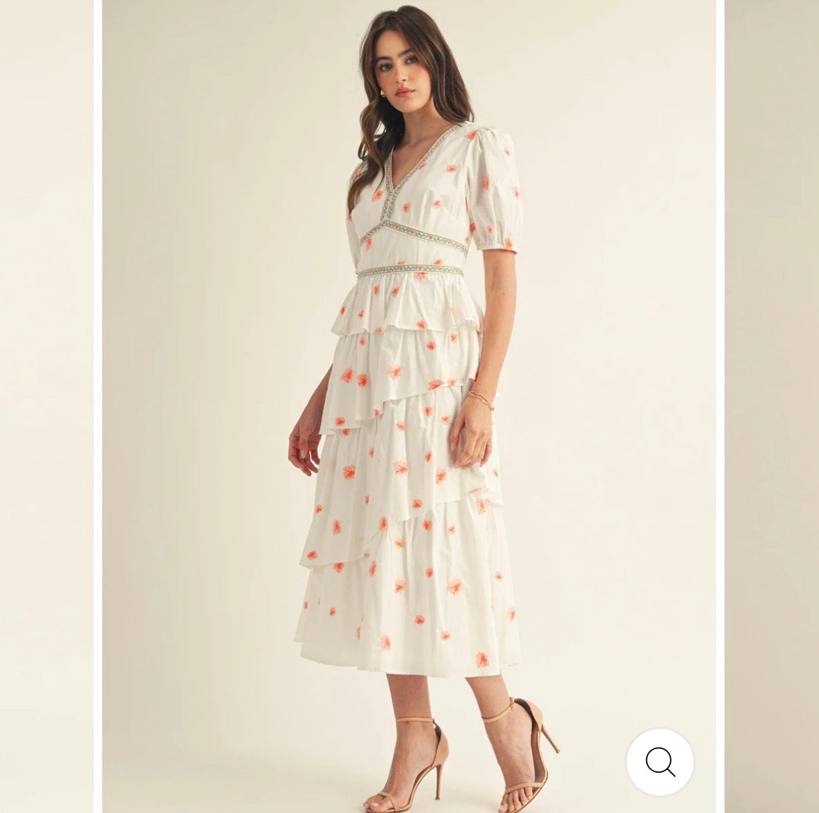 Short Sleeve Ruffle Tiered Stitched Floral Maxi Dress