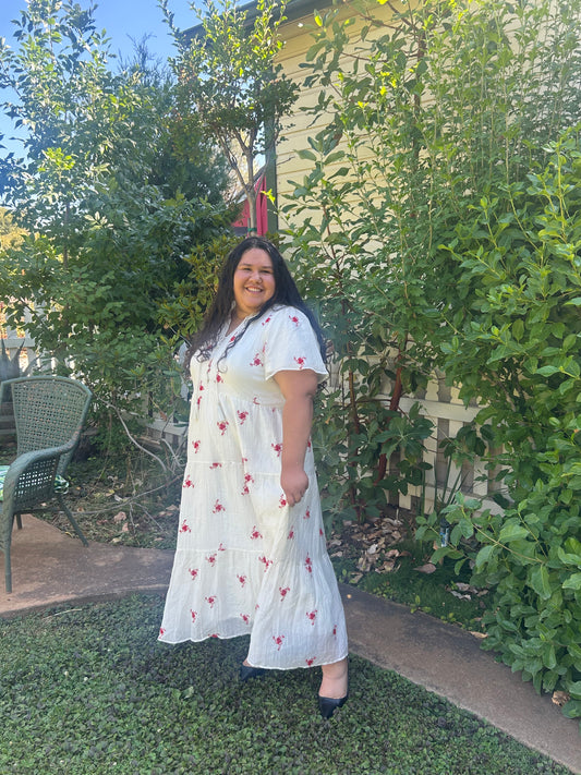 Printed Maxi Dress With Tassel