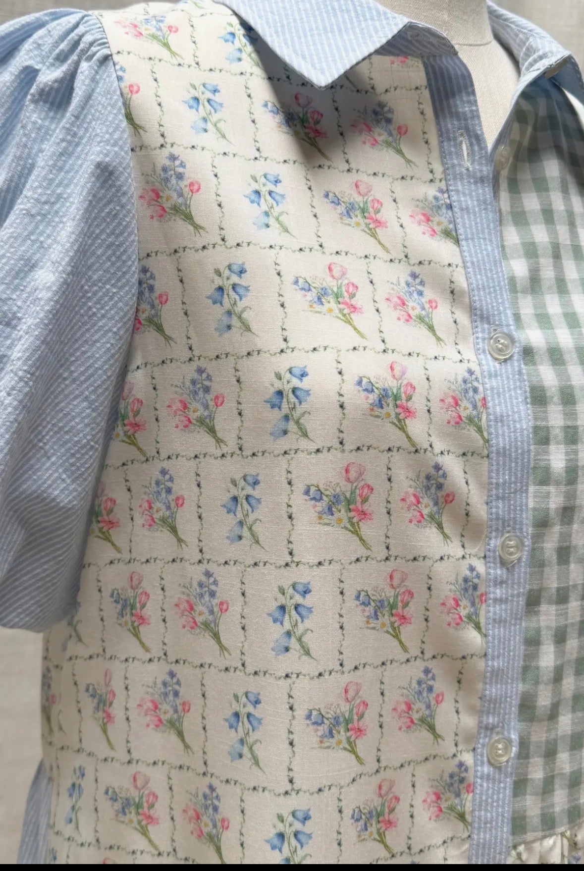 Meadow Patchwork Midi Dress