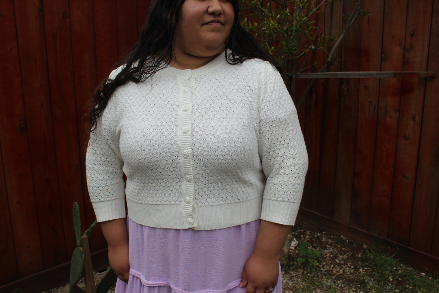CrewNeck Knit Cropped Cardigan
