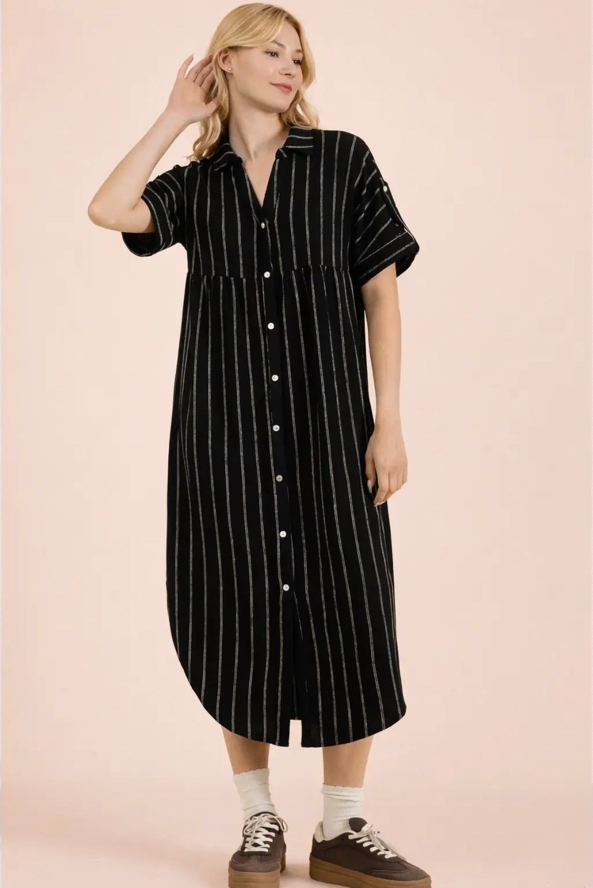 Weekend Midi Button Down Dress *3 Colors*