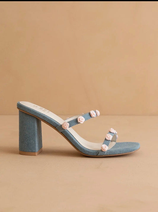The Nia Denim Heel