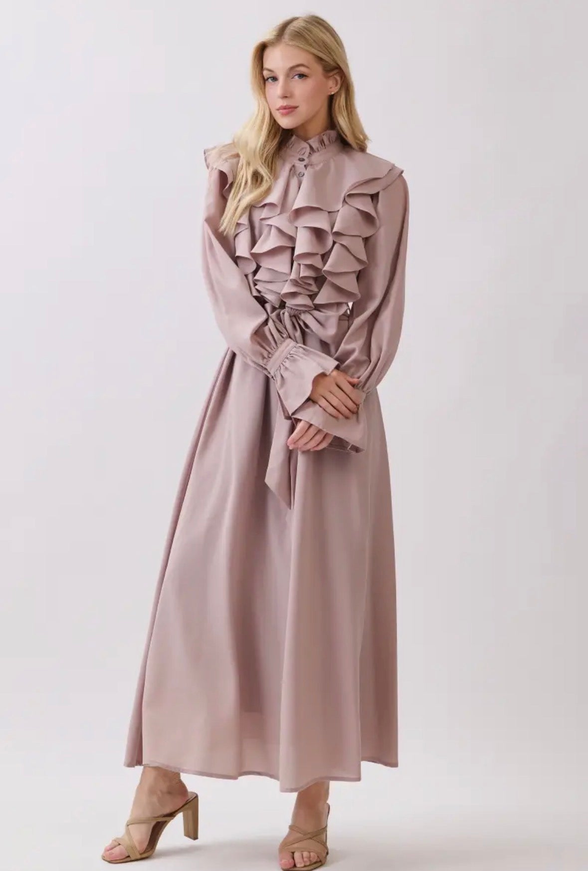 Woven Button Down Maxi Dress