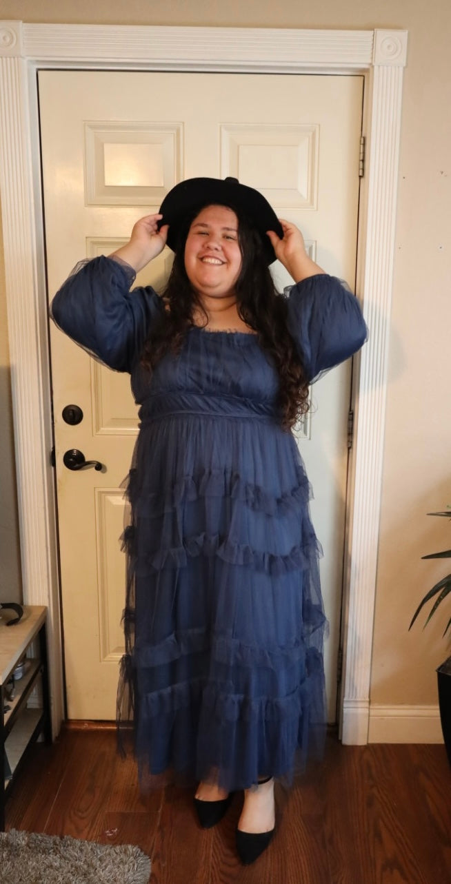 Delilah Sheer Ruffled Tulle Dress