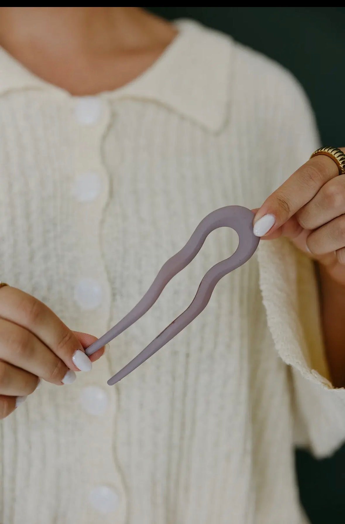 Wavy U-Shaped Hair Fork