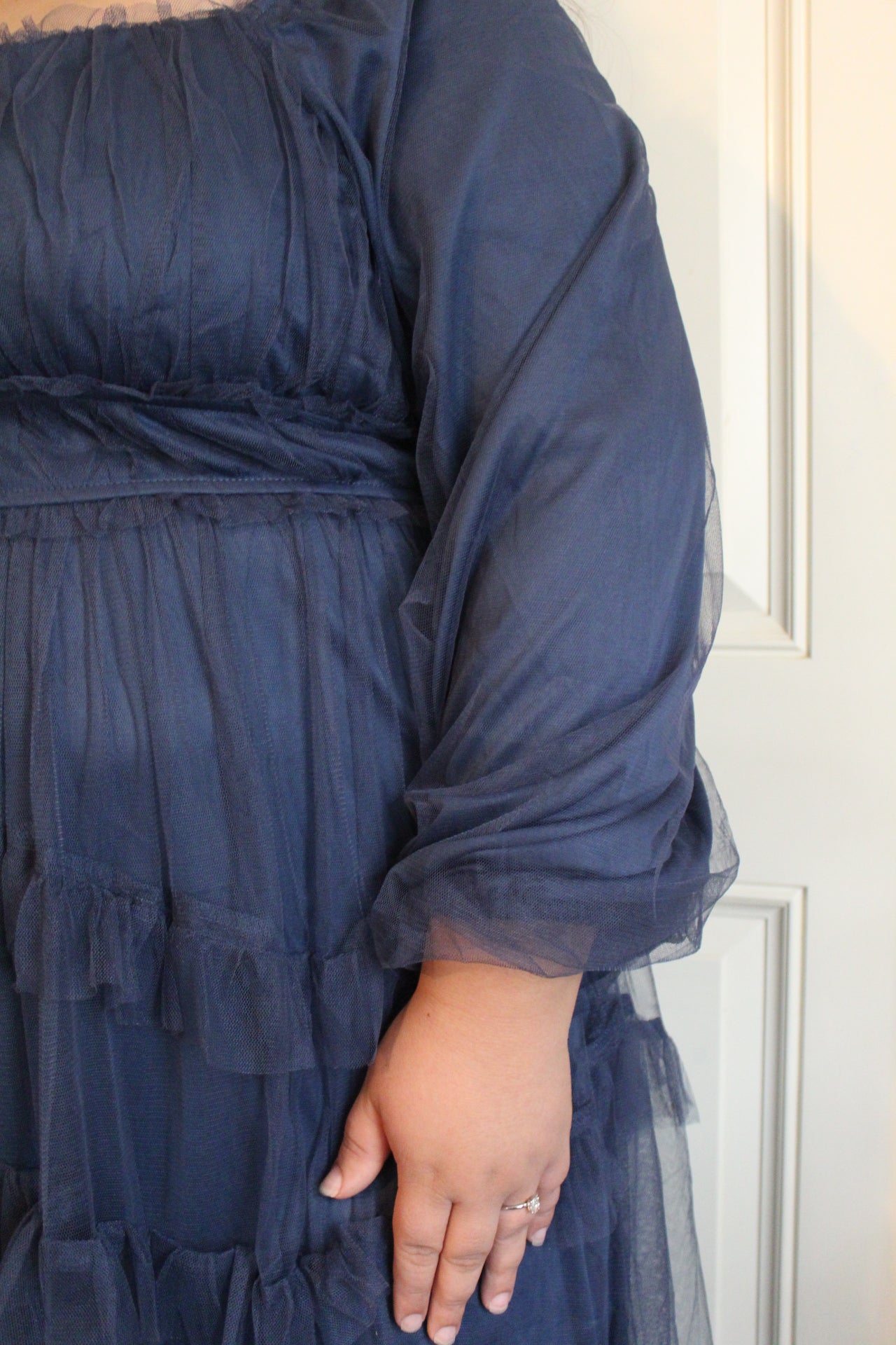 Delilah Sheer Ruffled Tulle Dress