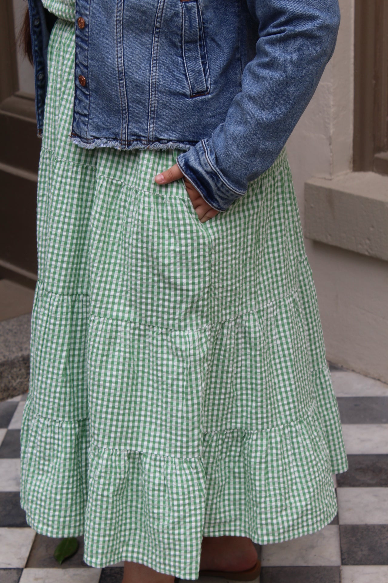 Picnic Gingham Midi Dress