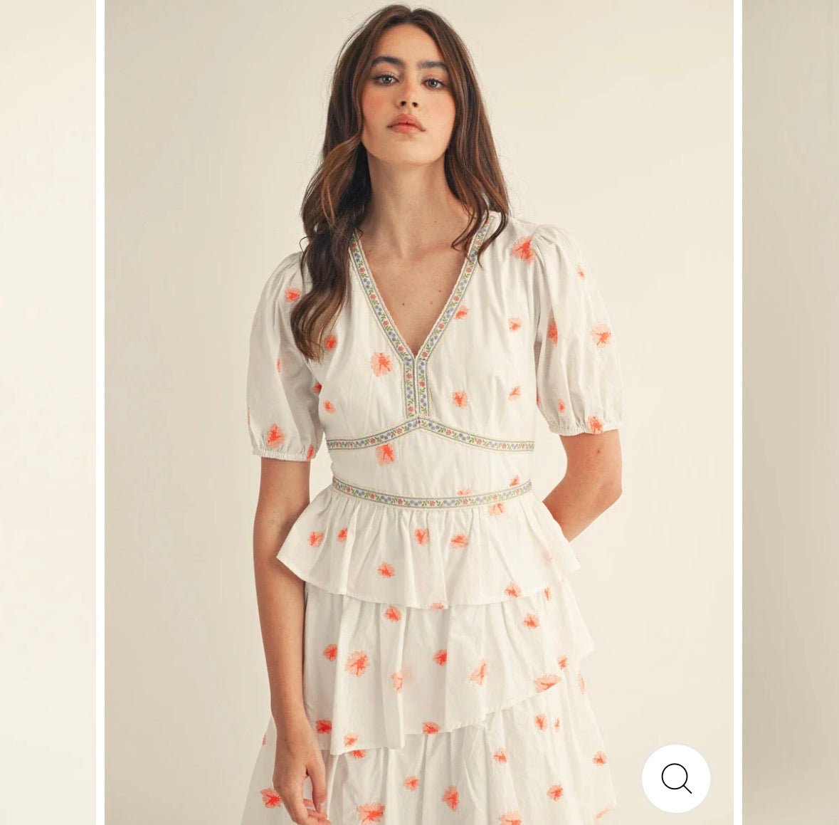 Short Sleeve Ruffle Tiered Stitched Floral Maxi Dress