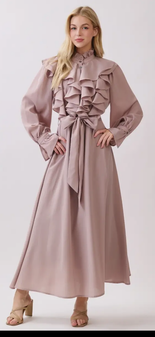 Woven Button Down Maxi Dress