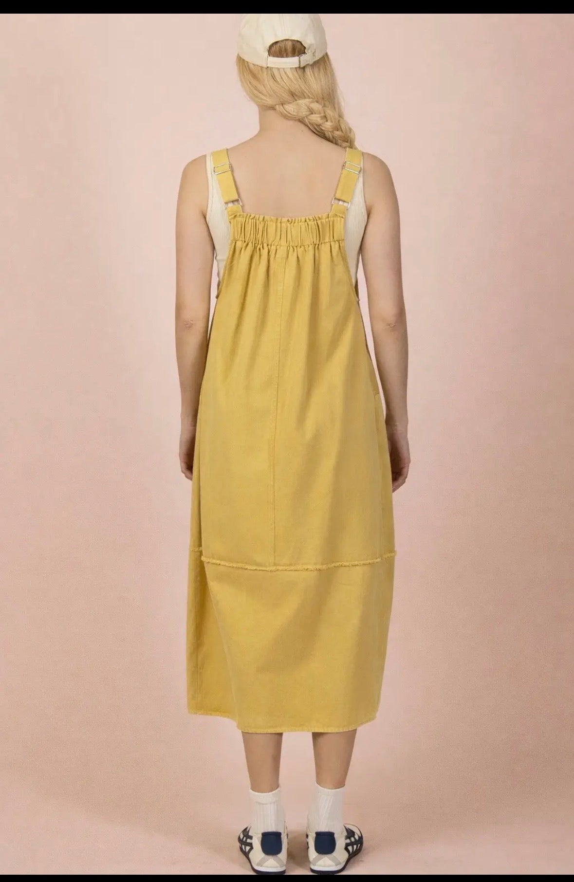 Overall causal midi dress