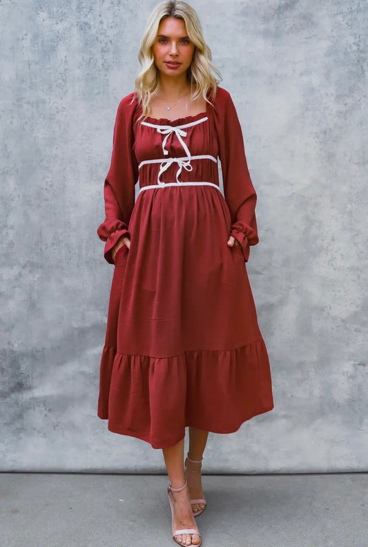 Harvest Rose Midi Dress