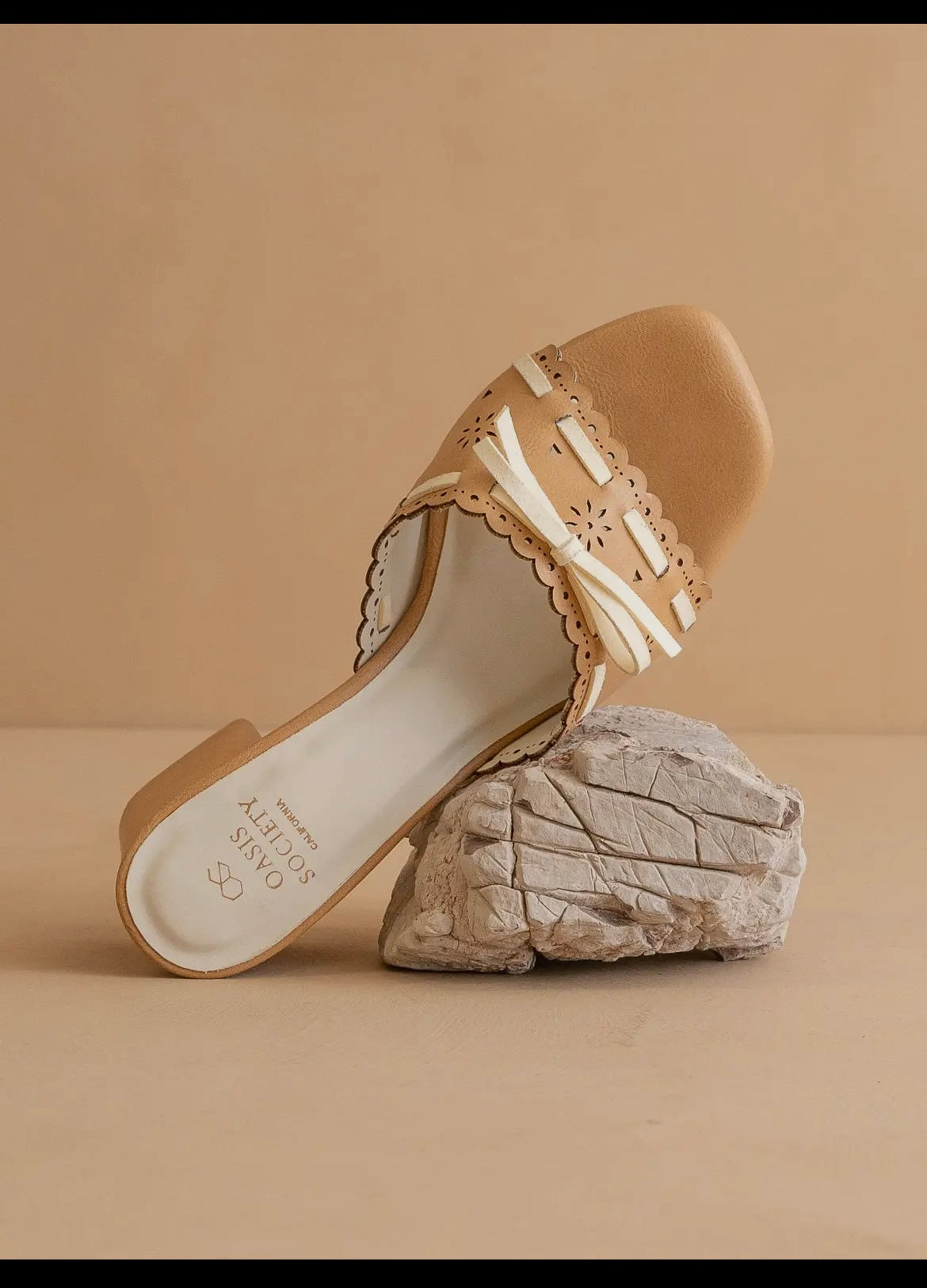 Tan Sweet Low Heel Sandal