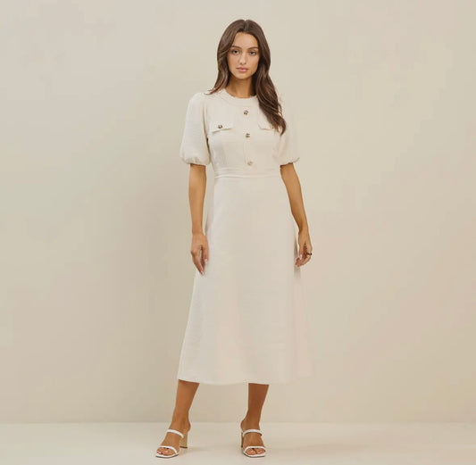 Winter Pearl Midi Dress