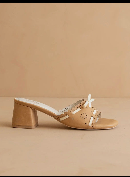 Tan Sweet Low Heel Sandal