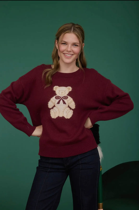 Teddy Bear Crew Neck Sweater