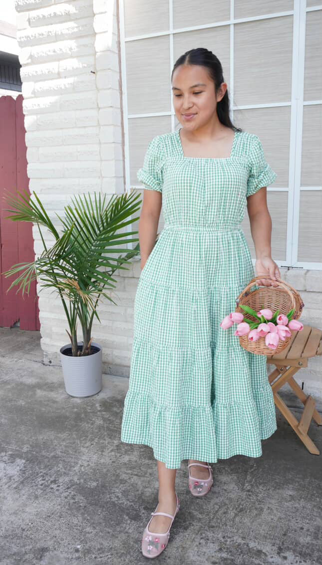 Picnic Gingham Midi Dress