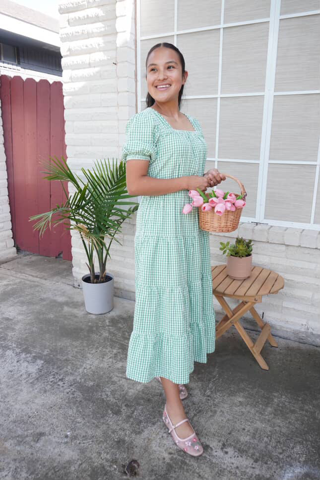 Picnic Gingham Midi Dress