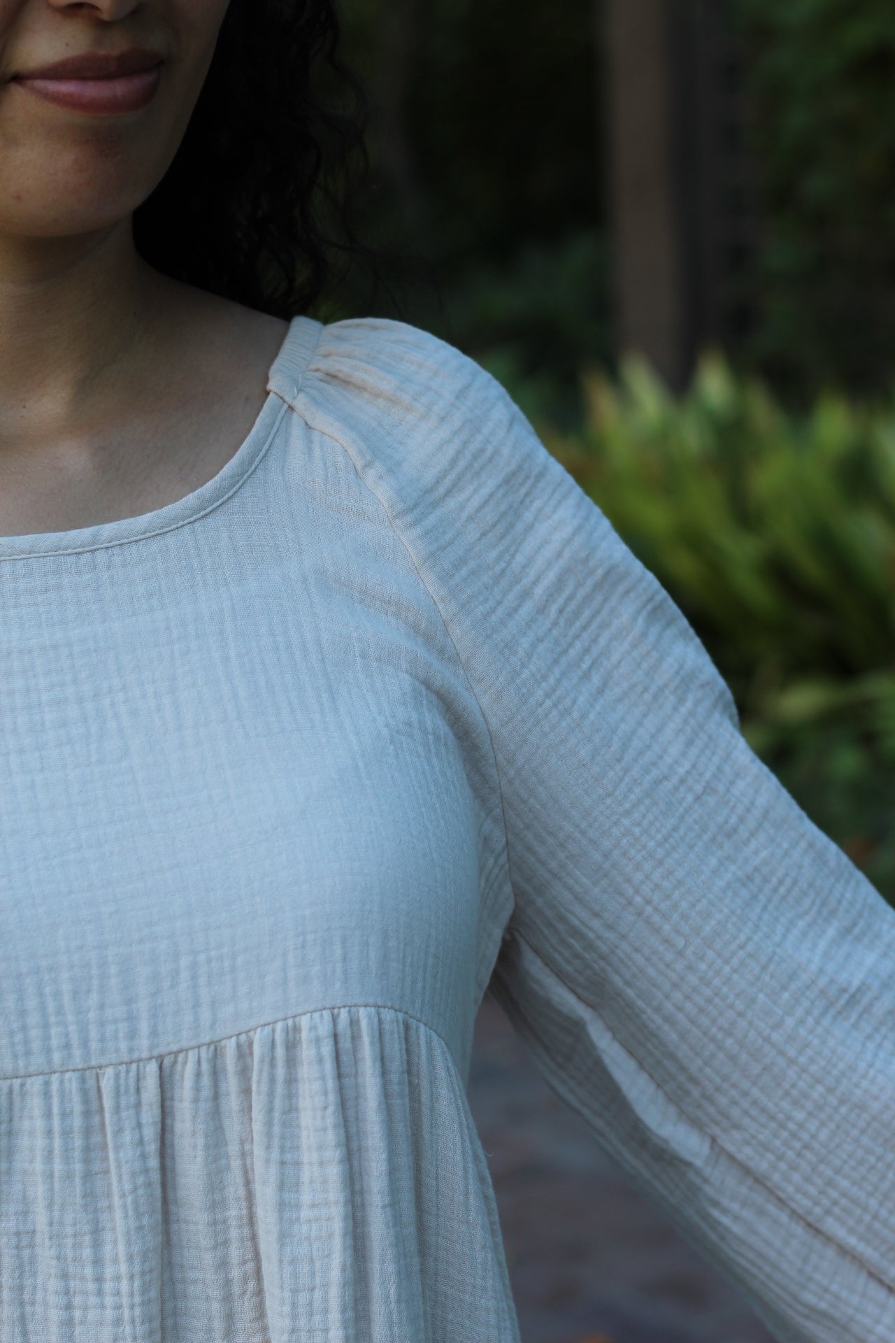 Hazel Cotton Gauze Ruffle Dress